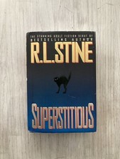 SIGNED Superstitious by R. L. Stine Adult Horror Novel HC DJ Goosebumps Author picture