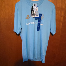 adidas Argentina Soccer Jersey Shirt Size L Light Blue Officially Licensed picture