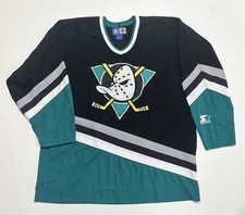 Anaheim Mighty Ducks NHL Starter Vintage 90s Hockey Jersey Size XL picture