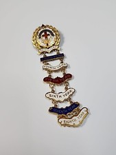 Presbyterian Sunday School Attendance Pins Little Systems 1/20 10K Gold Year 1-8 picture
