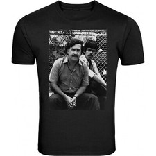 Pablo Escobar with his cousin Plata o Plomo Columbian Drug T-shirt Narcos S-5XL  picture
