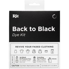Rit Back to Black Dye Kit Restore Faded Clothes to Jet Black Non Toxic Dye picture