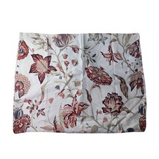 Threshold White Rust Red Floral STANDARD Pillow Case Set of 2 picture