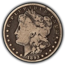 1893-CC $1 Morgan Silver Dollar - Key Date Carson City - SKU-B5827 picture