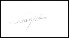 Actress  Terry Moore Signed Index Card Auto -Rare Vintage Autograph picture