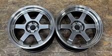 Pair (2x) TE37V RAYS Volk Style 5x114.3 18x9” +15 Forged Wheels Silvia Skyline picture