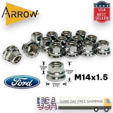 M14x1.5 Chrome Ford Open Lug Nuts OEM Factory Flat Seat Fit F250 F350 Super Duty picture