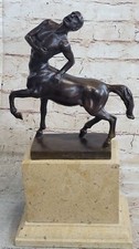 Original Aldo Vitaleh Centaur Mythological Creatation Bronze Sculpture Figurine picture