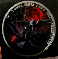 Zombucks 2028 Blood Moon Dead Reckoning Libertattered 1 oz .999 Silver Round COA picture