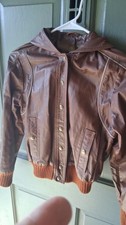 Cubalon Vintage 70's Leather Jacket 7/8 Uruguay Women Pristine Never Worn picture