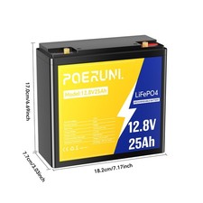 12V 25Ah LiFePO4 Deep Cycle Battery Rechargeable Lithium Battery for RV Camping picture