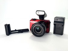 Canon EOS M Mirrorless Digital SLR Camera Red w/ EF-M 15-45mm Lens & Charger picture