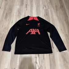 Nike Dri-FIT Liverpool FC AXA Quarter-Zip Training Jacket Black/Red Size L picture
