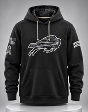 HOT Men's Buffalo Bills 2026 Salute to Service Pullover Black Hoodie All Size picture