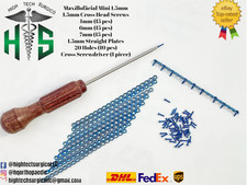 1.5mm Mini/Micro  Máxillofáciàl platès with Screws Titanium + Driver 56 pcs Set picture