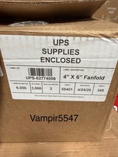 300,000 Thermal 4 x 6 Fanfold Peel & Stick UPS Shipping Labels -50 Cases Of 6000 picture