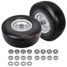2 PCS Premium 13x5.00-6 Flat Free Tire & Wheel for Lawn Mower & Zero Turn Mowers picture