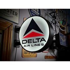 Delta Air Lines Round LED Light Box | Double Sided RGB Option picture