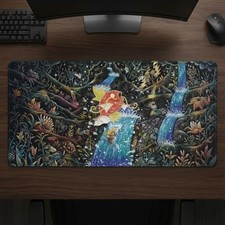Magikarp Illustration Rare Pokemon Playmat XXL Computer Desktop Mousepad 35x16