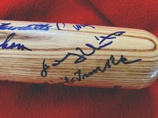 RARE “1993 OTTO GRAHAM SPORTS LEGENDS” SIGNED BAT  UNITAS+ OTTO+ FELLER picture
