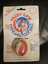 1983? MOC unpunched Sealed HACKY SACK oblong RED & WHITE - KENCORP pre whamo picture
