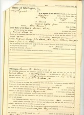 1884 Signed Court Document Saginaw Michigan Judge Otto Roeser Andrew Leach picture