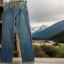Vintage Deadstock Innes Straight Fit Blue Button Fly Denim Jeans Mens 28 x 32 picture