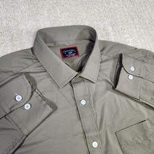 Untuckit Shirt Men Large Performance Gironde Green Button Up Quick Dry Stretch picture