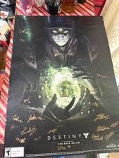 Destiny The Dark Below Developer Signed Poster Very Rare picture