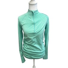 Athleta Momentum Half Zip Pullover Mint Green Seamless Sz S Gorpcore Sporty picture