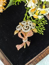RARE VINTAGE 1998 Limited Edition SIGNED SWAROVSKI CRYSTAL Flower BROOCH picture