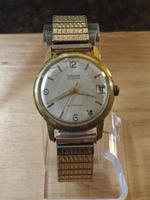 Vintage Gruen Precision Autowind Daye Watch Swiss Working White Dial Gold Tone picture