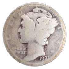 1921-P Mercury Dime AG About Good 90% Silver picture