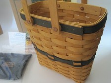 LONGABERGER Basket Collector's Club Membership Charter Basket W/ Box  Fabric picture