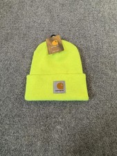 Carhartt Hat Beanie Knit Mens One Size Yellow A18 BLM Cuffed Workwear Winter picture