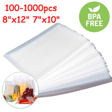 500/1000 Vacuum Sealer Bags Embossed Food Saver Storage Package 8x12 7x10 picture