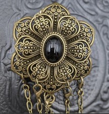 Victorian Filigree Bronze Chatelaine with Waist Clip - 6 Stone Options picture
