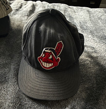 New Era Cleveland Indians MLB Genuine Merchandise Black Snapback Cap One Size picture