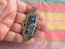 JLC Joe & Lejeune Chavez Santo Domingo Pueblo Sterling Mystic Merlinite Pendant picture