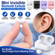 2024 NEW Mini Earbuds Invisible Sleep Headphone Bluetooth 5.2 Earphones Wireless picture