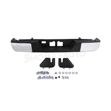 For 2014-2021 Toyota Tundra Chrome Rear Step Bumper Assembly W/O Sensor Holes picture