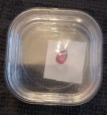 0.95ct Natural Mahaleo Ruby Fracture Filled Pear Teardrop Gemstone Display Box picture