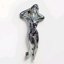 Vtg 1930s Product Design Co Bathing Beauty Hood Ornament Chrome Art Deco 8165 picture