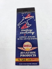 Shell Aviation Products American Airlines Matchbook Cover picture