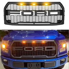 For 2015 2016 2017 Ford F150 F-150 Grill Raptor Style Front Grille Bumper Black picture