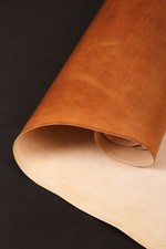 Caramel Brown Full Grain Leather 2m2, Vegetable Tanned Cowhide Hide, 1.2mm 3oz picture