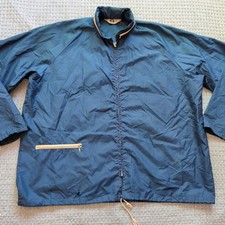 Vintage Macy's Men's Store Jacket Mens XL Blue Nylon Hooded Windbreaker Japan picture