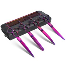 JASON Professional 6 in 1 Dog Shears Kit - 6.5 Thinning, 7 Straight, 7 Up-Cur... picture
