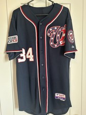 Majestic Authentic Washington Nationals BRYCE HARPER, Cool Base Jersey 44 Navy picture