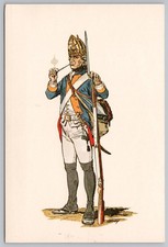 Hessian Mercenary Private 1778 Revolutionary War Soldier Postcard 1966 UNP 4x6 picture